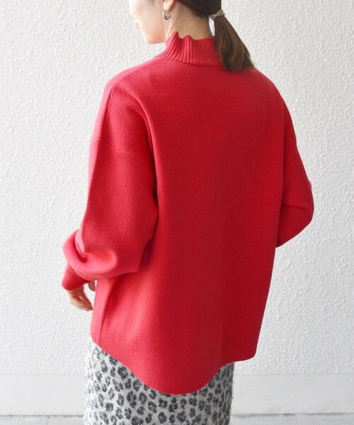 SHIPS / シップス ニット・セーター | 《一部追加予約》SHIPS any:〈洗濯機可能〉ハイネック ボリュームスリーブ ロングリブ ニット プルオーバー | 詳細21