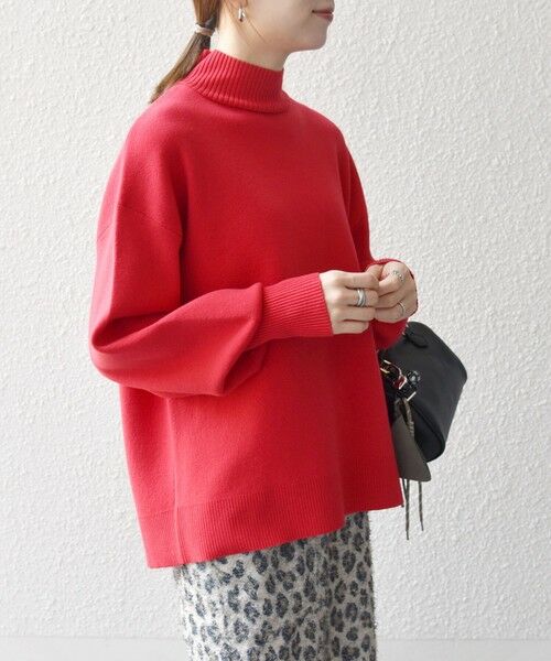 SHIPS / シップス ニット・セーター | 《一部追加予約》SHIPS any:〈洗濯機可能〉ハイネック ボリュームスリーブ ロングリブ ニット プルオーバー | 詳細22