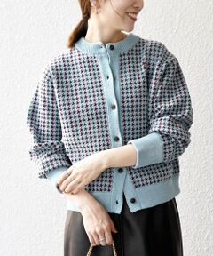 SHIPS / シップス カーディガン・ボレロ | SHIPS any:〈手洗い可能〉モールヤーン クルーネック 千鳥柄 カーディガン