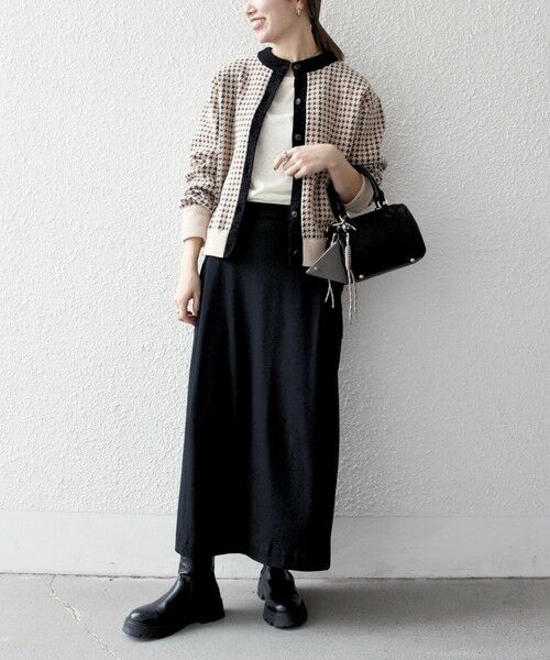 SHIPS / シップス カーディガン・ボレロ | 《一部追加予約》SHIPS any:〈手洗い可能〉モールヤーン クルーネック 千鳥柄 カーディガン | 詳細1