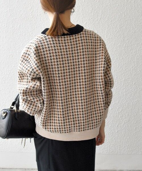 SHIPS / シップス カーディガン・ボレロ | 《一部追加予約》SHIPS any:〈手洗い可能〉モールヤーン クルーネック 千鳥柄 カーディガン | 詳細5