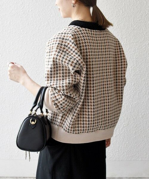 SHIPS / シップス カーディガン・ボレロ | 《一部追加予約》SHIPS any:〈手洗い可能〉モールヤーン クルーネック 千鳥柄 カーディガン | 詳細6