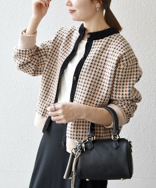 SHIPS / シップス カーディガン・ボレロ | 《一部追加予約》SHIPS any:〈手洗い可能〉モールヤーン クルーネック 千鳥柄 カーディガン | 詳細7
