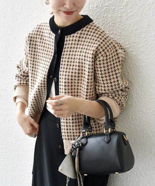 SHIPS / シップス カーディガン・ボレロ | 《一部追加予約》SHIPS any:〈手洗い可能〉モールヤーン クルーネック 千鳥柄 カーディガン | 詳細9