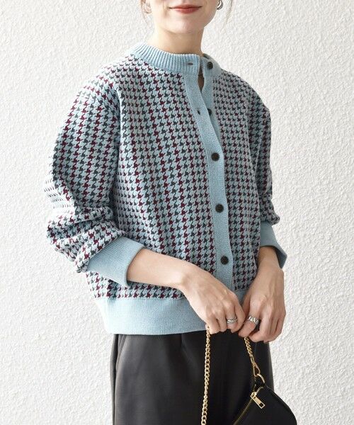SHIPS / シップス カーディガン・ボレロ | 《一部追加予約》SHIPS any:〈手洗い可能〉モールヤーン クルーネック 千鳥柄 カーディガン | 詳細23