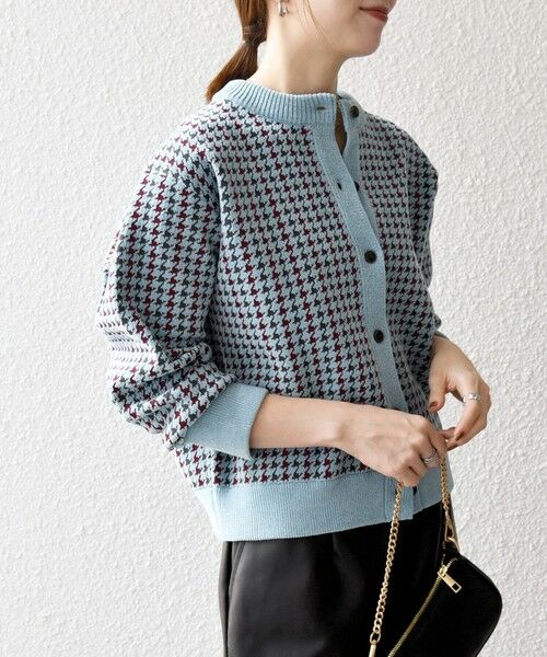 SHIPS / シップス カーディガン・ボレロ | 《一部追加予約》SHIPS any:〈手洗い可能〉モールヤーン クルーネック 千鳥柄 カーディガン | 詳細24