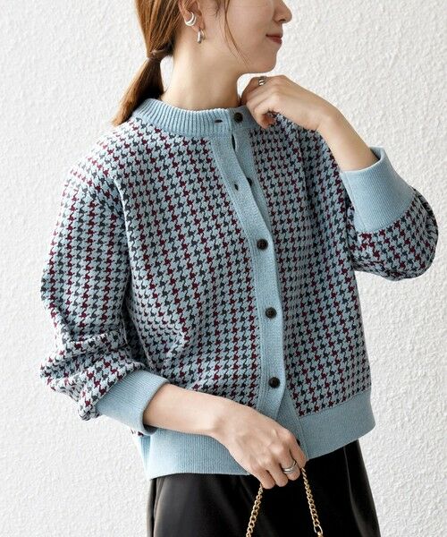 SHIPS / シップス カーディガン・ボレロ | 《一部追加予約》SHIPS any:〈手洗い可能〉モールヤーン クルーネック 千鳥柄 カーディガン | 詳細26