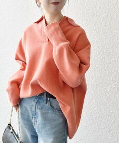 SHIPS / シップス ニット・セーター | SHIPS any:〈手洗い可能〉モールヤーン スキッパー ポロ ニット プルオーバー