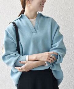 SHIPS / シップス ニット・セーター | SHIPS any:〈手洗い可能〉モールヤーン スキッパー ポロ ニット プルオーバー