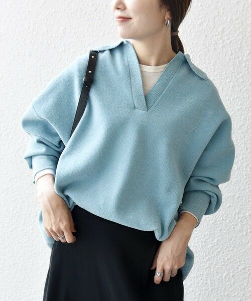 SHIPS / シップス ニット・セーター | SHIPS any:〈手洗い可能〉モールヤーン スキッパー ポロ ニット プルオーバー | 詳細29