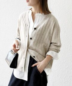 SHIPS / シップス カーディガン・ボレロ | 《一部追加予約》SHIPS any:〈手洗い可能〉ヤク ワイドリブ Vネック ニット カーディガン