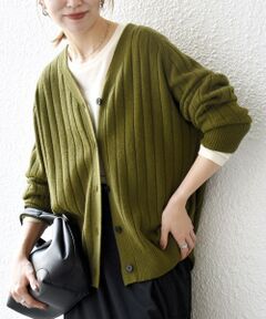 SHIPS / シップス カーディガン・ボレロ | 《一部追加予約》SHIPS any:〈手洗い可能〉ヤク ワイドリブ Vネック ニット カーディガン