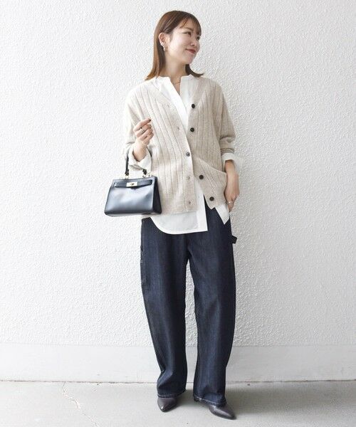 SHIPS / シップス カーディガン・ボレロ | SHIPS any:〈手洗い可能〉ヤク ワイドリブ Vネック ニット カーディガン | 詳細1