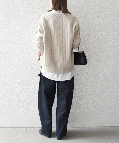 SHIPS / シップス カーディガン・ボレロ | SHIPS any:〈手洗い可能〉ヤク ワイドリブ Vネック ニット カーディガン | 詳細2