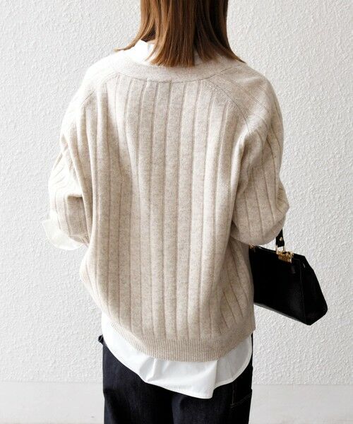 SHIPS / シップス カーディガン・ボレロ | SHIPS any:〈手洗い可能〉ヤク ワイドリブ Vネック ニット カーディガン | 詳細5