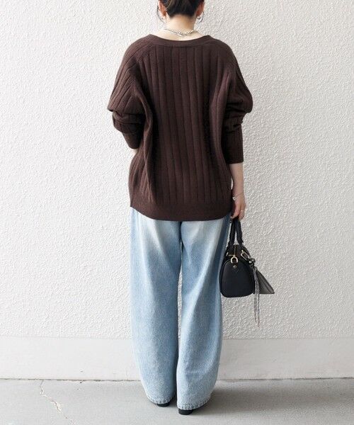 SHIPS / シップス カーディガン・ボレロ | SHIPS any:〈手洗い可能〉ヤク ワイドリブ Vネック ニット カーディガン | 詳細12