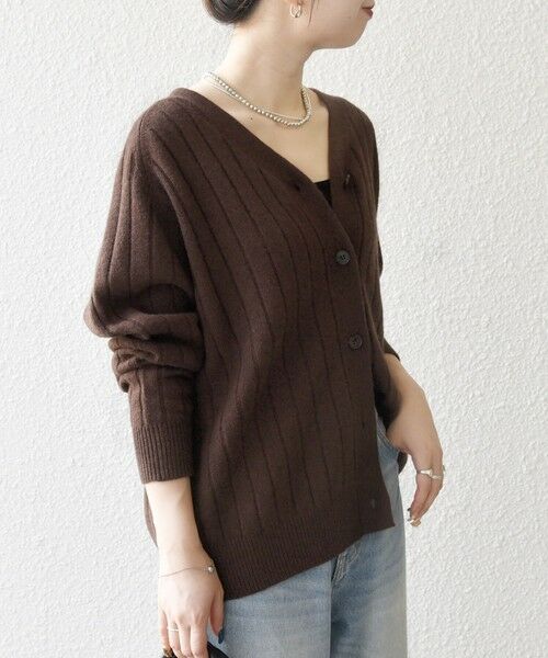 SHIPS / シップス カーディガン・ボレロ | SHIPS any:〈手洗い可能〉ヤク ワイドリブ Vネック ニット カーディガン | 詳細14