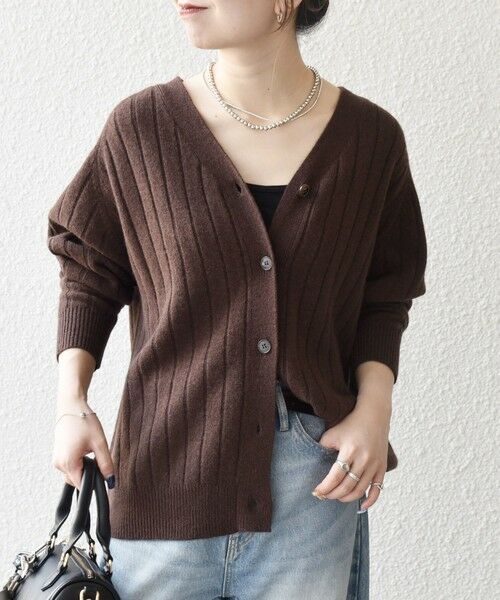 SHIPS / シップス カーディガン・ボレロ | SHIPS any:〈手洗い可能〉ヤク ワイドリブ Vネック ニット カーディガン | 詳細16