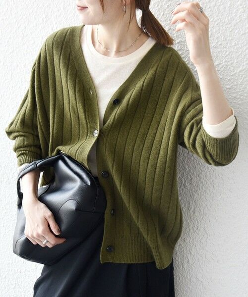 SHIPS / シップス カーディガン・ボレロ | SHIPS any:〈手洗い可能〉ヤク ワイドリブ Vネック ニット カーディガン | 詳細29