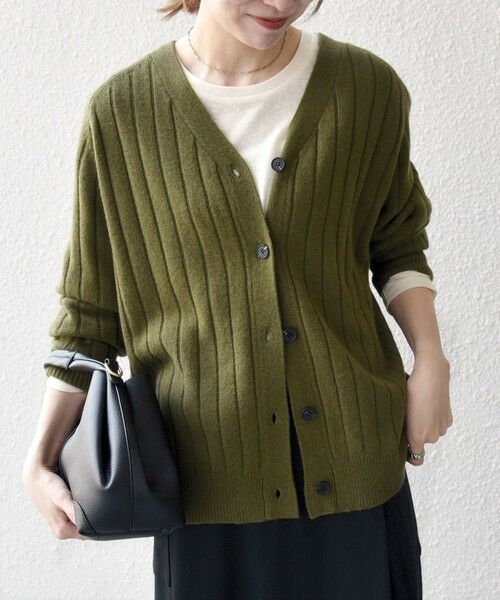 SHIPS / シップス カーディガン・ボレロ | SHIPS any:〈手洗い可能〉ヤク ワイドリブ Vネック ニット カーディガン | 詳細30