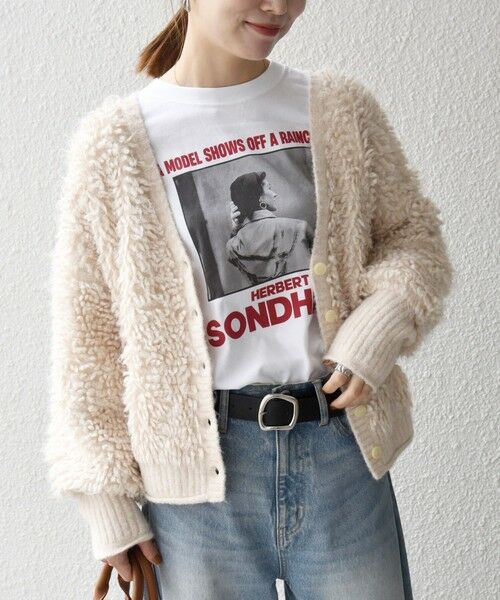 SHIPS / シップス カーディガン・ボレロ | SHIPS any: ループ ニット Vネック ショート カーディガン | 詳細7