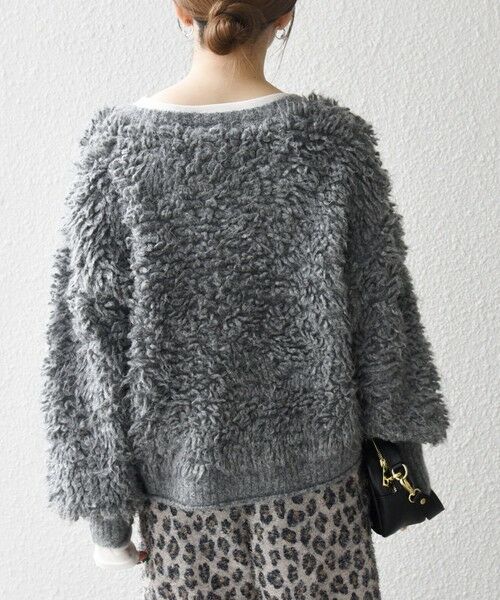 SHIPS / シップス カーディガン・ボレロ | SHIPS any: ループ ニット Vネック ショート カーディガン | 詳細15