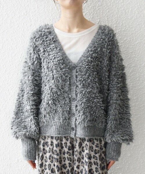 SHIPS / シップス カーディガン・ボレロ | SHIPS any: ループ ニット Vネック ショート カーディガン | 詳細24