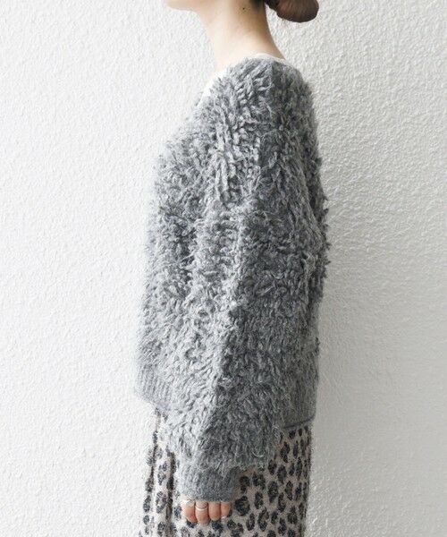 SHIPS / シップス カーディガン・ボレロ | SHIPS any: ループ ニット Vネック ショート カーディガン | 詳細25