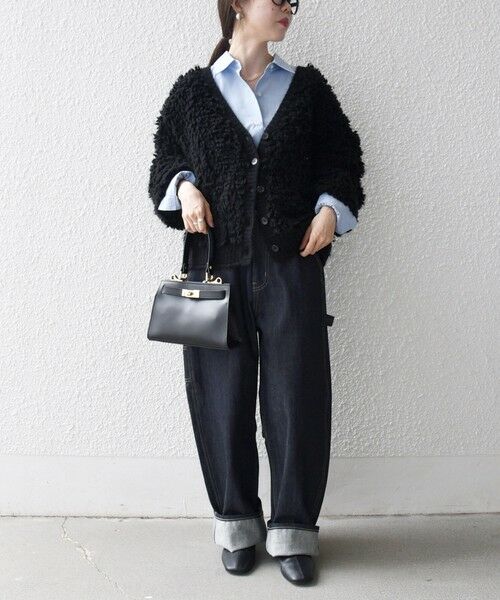 SHIPS / シップス カーディガン・ボレロ | SHIPS any: ループ ニット Vネック ショート カーディガン | 詳細28