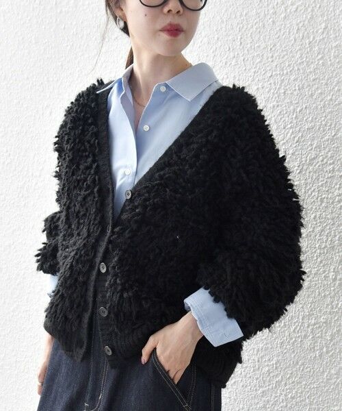 SHIPS / シップス カーディガン・ボレロ | SHIPS any: ループ ニット Vネック ショート カーディガン | 詳細30