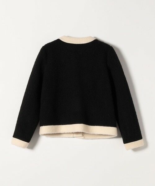SHIPS / シップス ノーカラージャケット | SHIPS any: バイカラー クルーネック カーディガン ジャケット | 詳細26