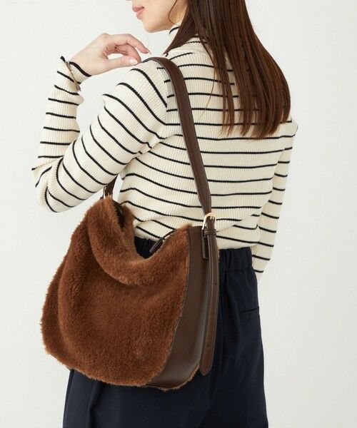 SHIPS / シップス ショルダーバッグ | SHIPS Colors:ボア コンビ ワンショルダー バッグ | 詳細24