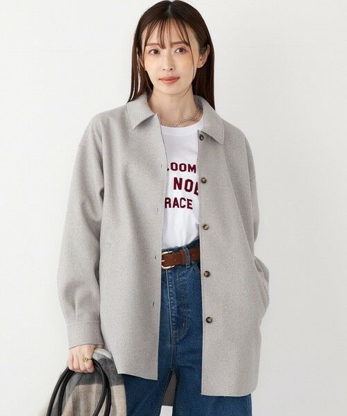 SHIPS / シップス シャツ・ブラウス | SHIPS Colors:〈手洗い可能〉ライト メルトン 羽織り シャツ | 詳細13