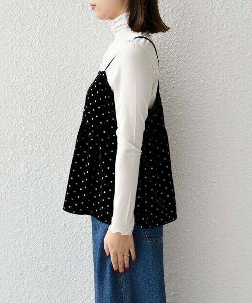 SHIPS / シップス その他トップス | SHIPS Colors:〈手洗い可能〉グリッタープリント ポリエステルベロア キャミソール | 詳細4