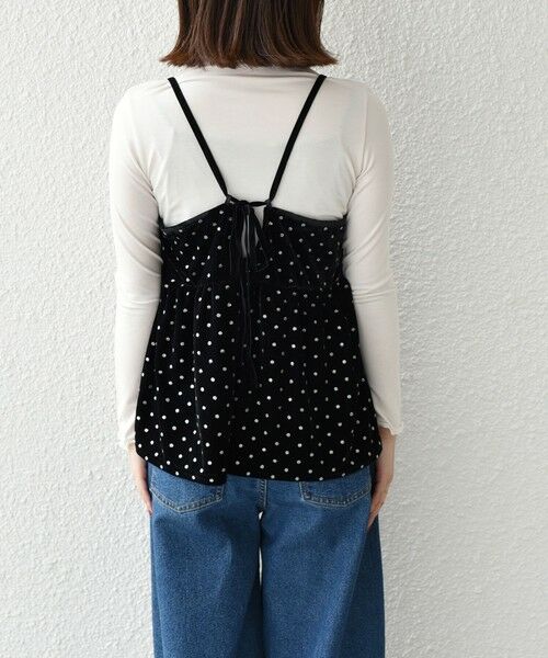 SHIPS / シップス その他トップス | SHIPS Colors:〈手洗い可能〉グリッタープリント ポリエステルベロア キャミソール | 詳細5