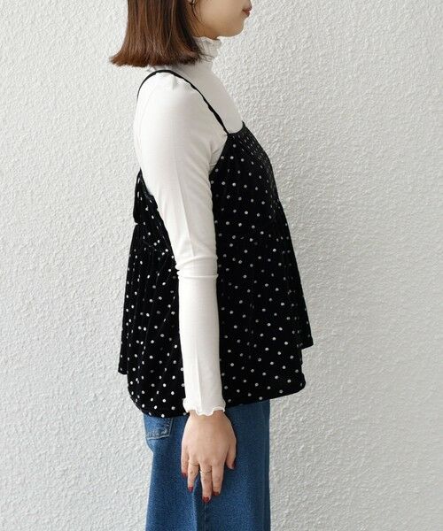 SHIPS / シップス その他トップス | SHIPS Colors:〈手洗い可能〉グリッタープリント ポリエステルベロア キャミソール | 詳細6