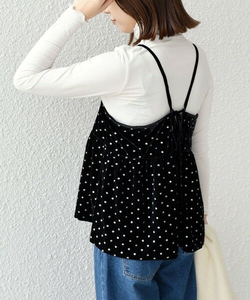 SHIPS / シップス その他トップス | SHIPS Colors:〈手洗い可能〉グリッタープリント ポリエステルベロア キャミソール | 詳細8