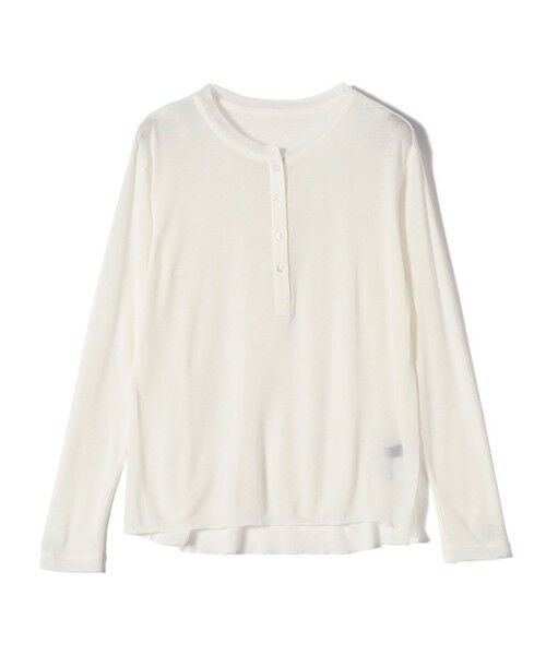 SHIPS for women/シップスウィメン SHIPS Colors:ウール混 天竺 ヘンリー ネック ロンT オフホワイト ONE SIZE SHIPS for women/シップスウィメン SHIPS Colors:ウール混 天竺 ヘンリー ネック ロンT オフホワイト ONE SIZE