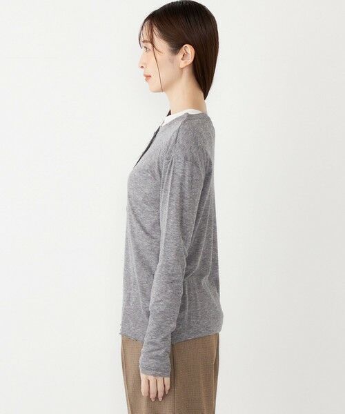 SHIPS / シップス カットソー（半袖以外） | SHIPS Colors:ウール混  天竺 ヘンリー ネック ロンT | 詳細5