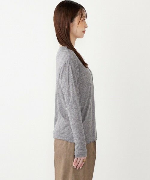 SHIPS / シップス カットソー（半袖以外） | SHIPS Colors:ウール混  天竺 ヘンリー ネック ロンT | 詳細7