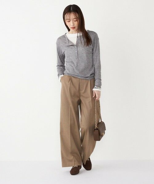 SHIPS / シップス カットソー（半袖以外） | SHIPS Colors:ウール混  天竺 ヘンリー ネック ロンT | 詳細11