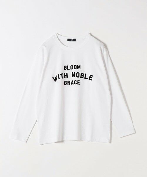 SHIPS / シップス Tシャツ | SHIPS Colors:〈洗濯機可能〉フロッキー プリント ロゴTシャツ（ロンT）◇ | 詳細1