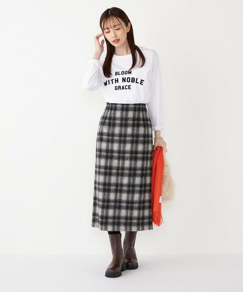 SHIPS / シップス Tシャツ | SHIPS Colors:〈洗濯機可能〉フロッキー プリント ロゴTシャツ（ロンT）◇ | 詳細7