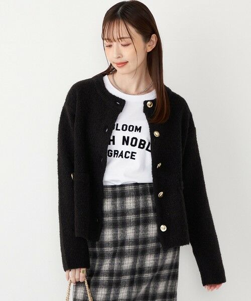 SHIPS / シップス Tシャツ | SHIPS Colors:〈洗濯機可能〉フロッキー プリント ロゴTシャツ（ロンT）◇ | 詳細8