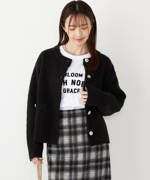 SHIPS / シップス Tシャツ | SHIPS Colors:〈洗濯機可能〉フロッキー プリント ロゴTシャツ（ロンT）◇ | 詳細9