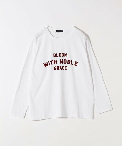 SHIPS / シップス Tシャツ | SHIPS Colors:〈洗濯機可能〉フロッキー プリント ロゴTシャツ（ロンT）◇ | 詳細12