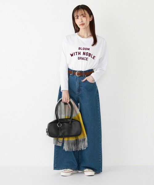 SHIPS / シップス Tシャツ | SHIPS Colors:〈洗濯機可能〉フロッキー プリント ロゴTシャツ（ロンT）◇ | 詳細27