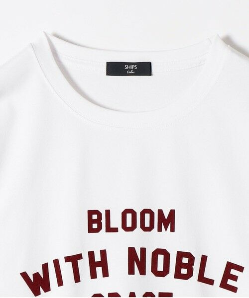 SHIPS / シップス Tシャツ | SHIPS Colors:〈洗濯機可能〉フロッキー プリント ロゴTシャツ（ロンT）◇ | 詳細14