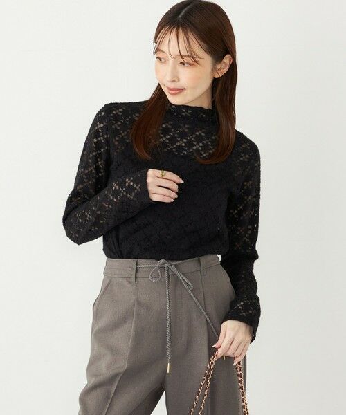 SHIPS / シップス カットソー（半袖以外） | SHIPS Colors:〈手洗い可能〉起毛レース インナートップス | 詳細13