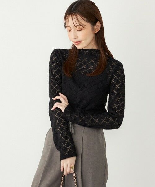 SHIPS / シップス カットソー（半袖以外） | SHIPS Colors:〈手洗い可能〉起毛レース インナートップス | 詳細14